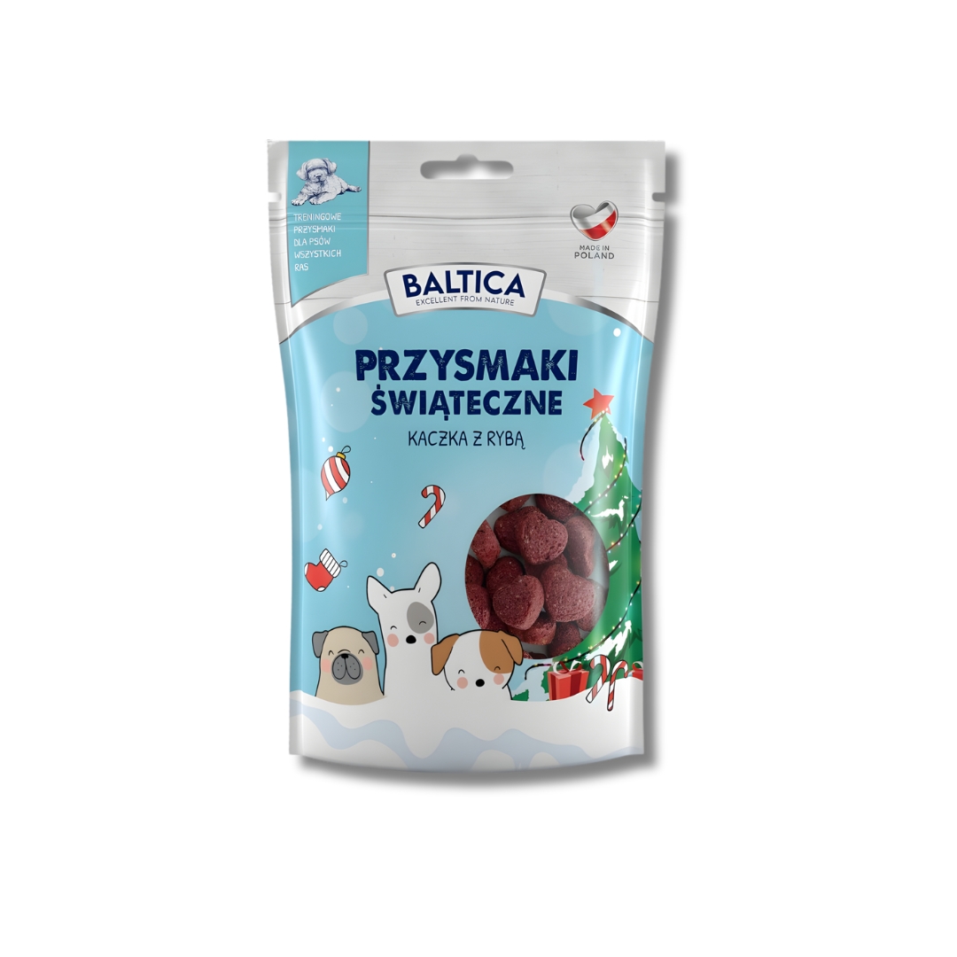 baltica przysmaki świąteczne kaczka z ryba, przysmaki dla maltanczyka, prezent swiąteczny dla maltańczyka