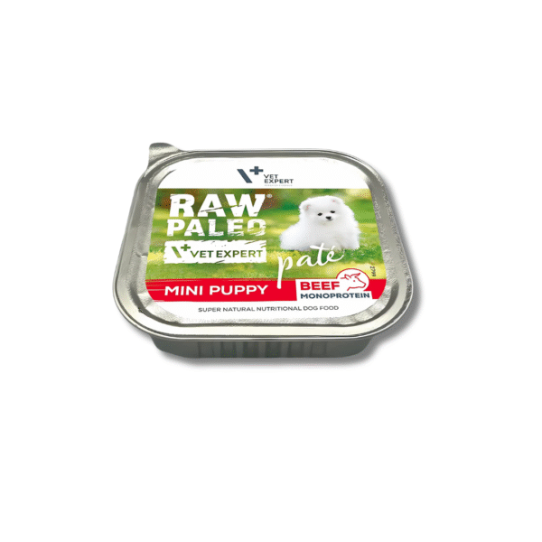 raw paleo beef pate mini puppy, karma dla szczeniaka maltanczyka