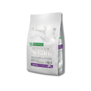 Nature's Protection Superior Care White Dogs Grain Free Salmon Junior All Breeds, karma dla maltańczyka szczeniaka, sucha karma dla maltańczyka szczeniaka
