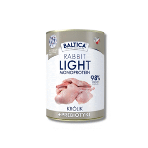 baltica mono light rabbit 400g krolik z prebiotykami, mokra karma dla maltanczyka