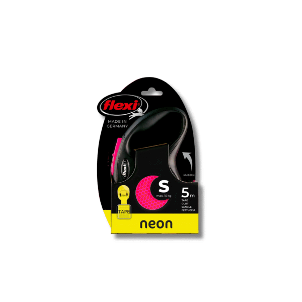 smycz flexi automatyczna dla psa new neon tasma, smycz dla maltanczyka