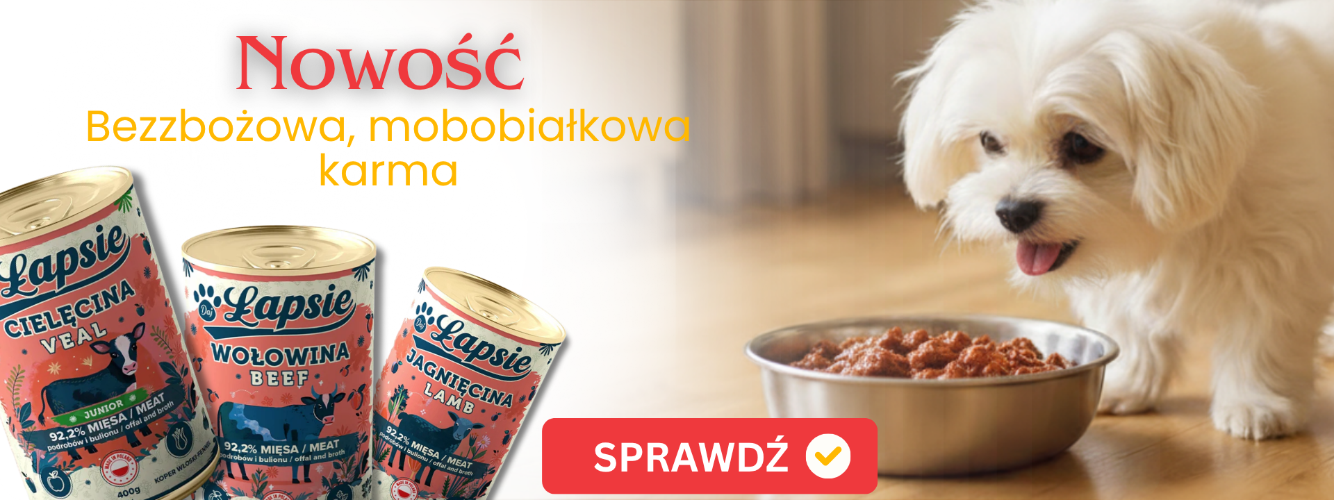 łapsie karma mokra, karma mokra dla maltanczyka, maltanczyk shop