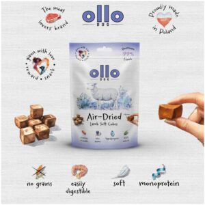 Ollo Air-Dried Lamb Soft Cubes - przysmaki dla psa z jagnięciny 80g, smaczki dla maltańczyka