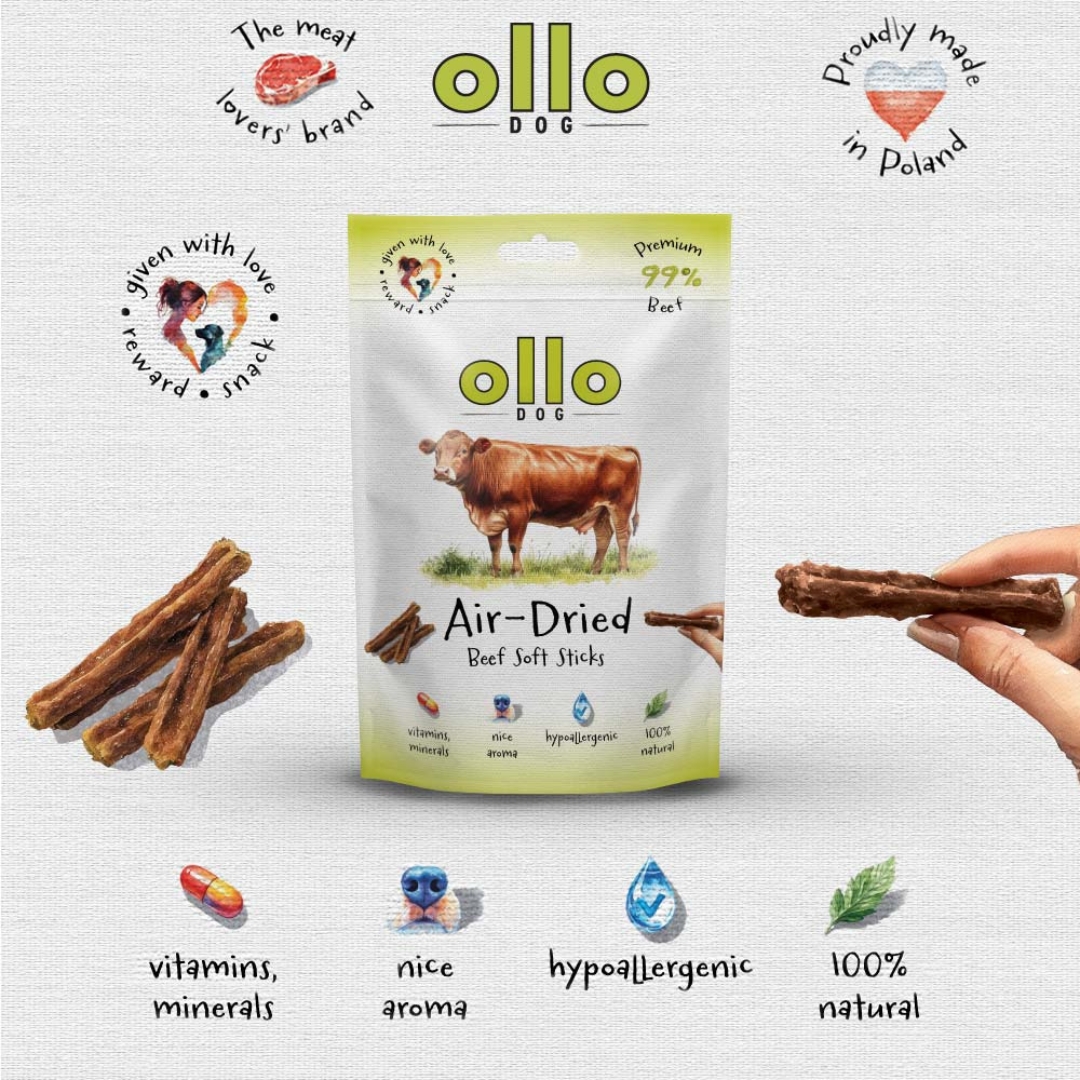przysmaki ollo beef sticks dla psa, przysmaki dla maltańczyka