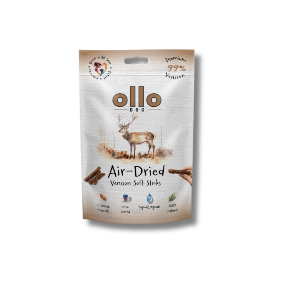 przysmaki ollo venison sticks dla psa, przysmaki dla maltańczyka