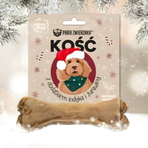 paka zwierzaka kość świąteczna z dodatkiem indyka i żurawiny, przysmaki dla maltańczyka, prezent dla maltańczyka