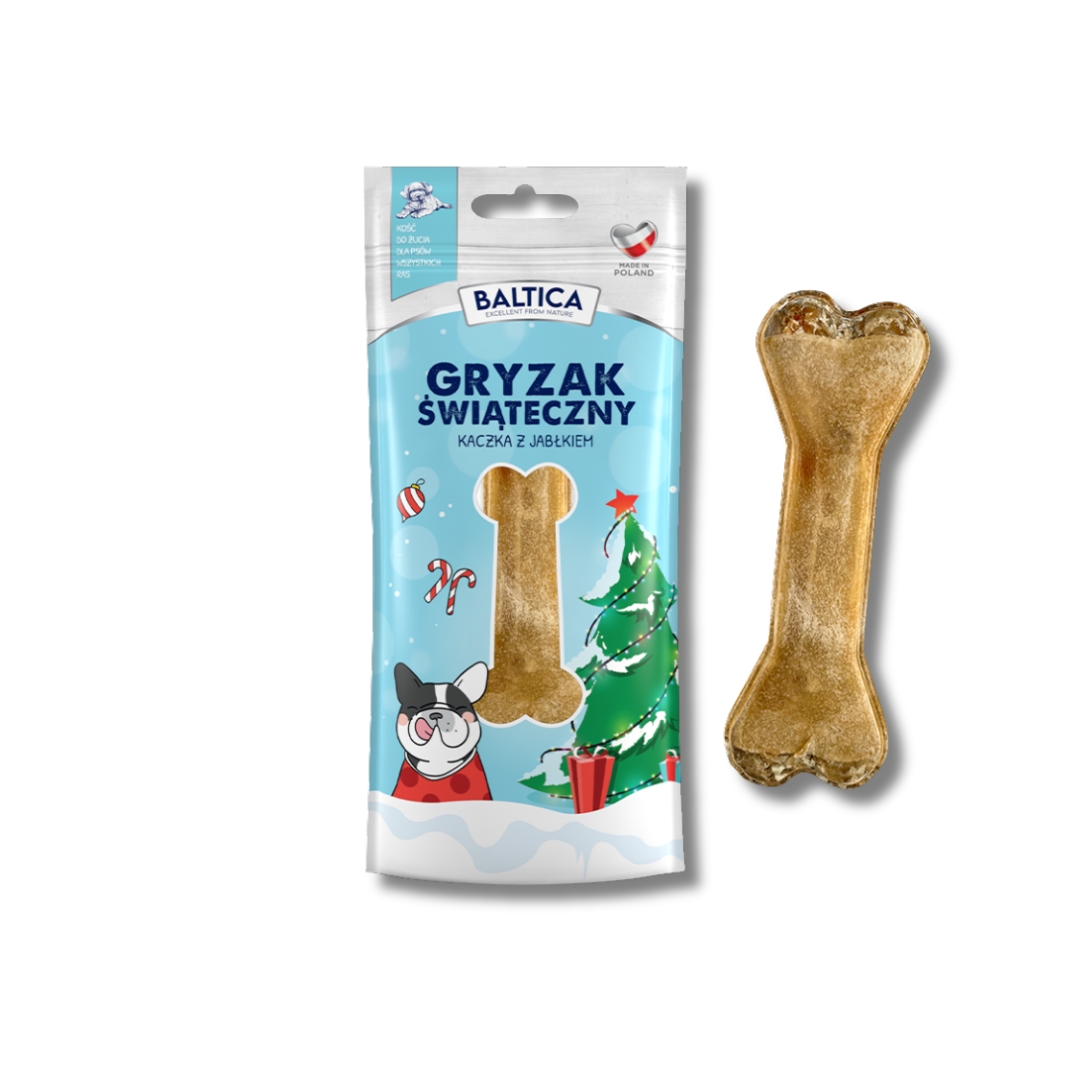 baltica kosc swiateczna kaczka z jablkiem, prezent dla maltanczyka, gryzaki dla maltanczyka