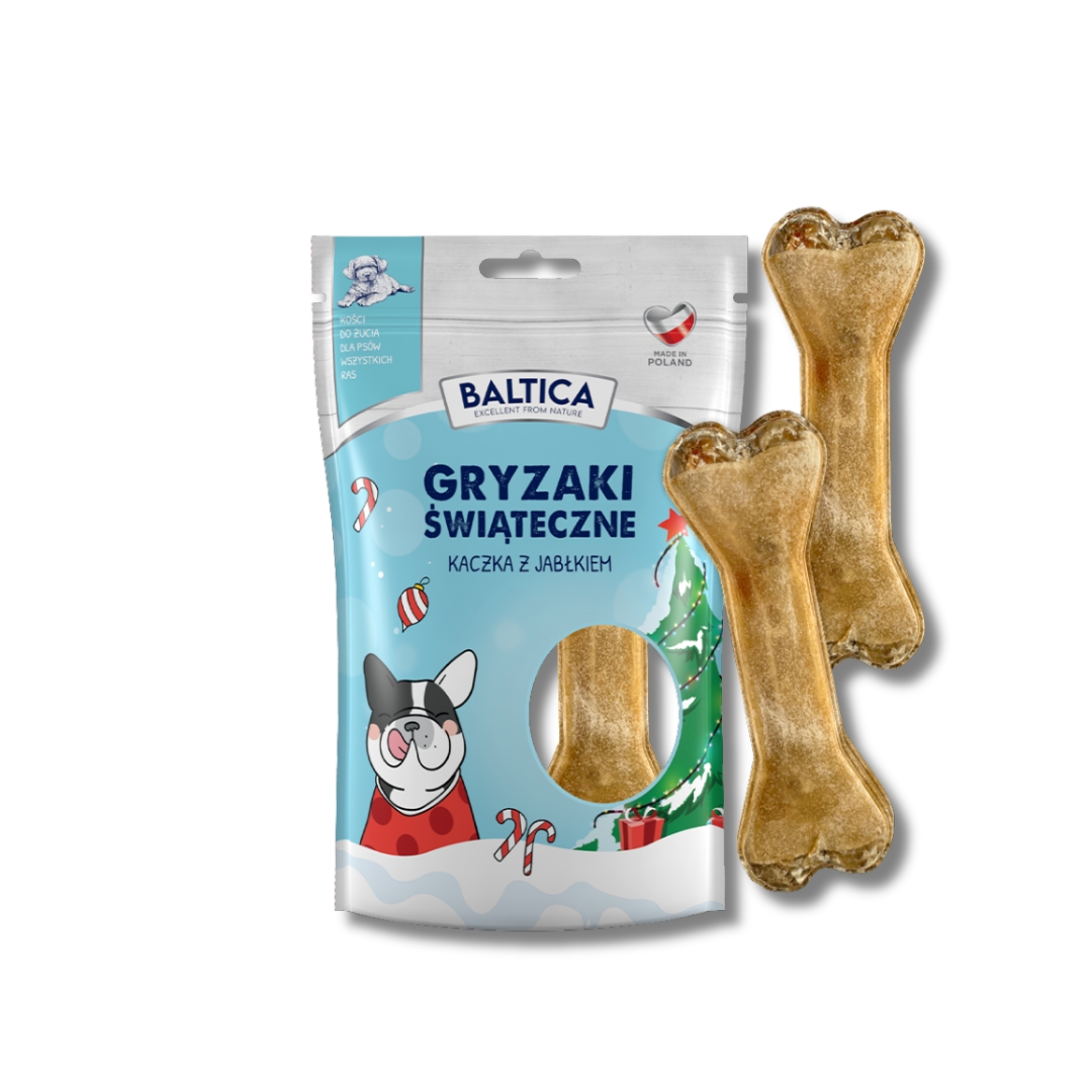 baltica kosc swiateczna kaczka z jablkiem, prezent dla maltanczyka, gryzaki dla maltanczyka