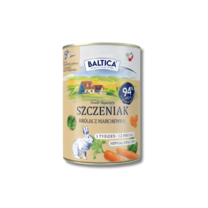 baltica karma mokra szczeniak królik z marchewką, karma mokra dla maltańczyka, karma dla szczeniaka maltańczyka