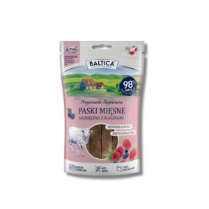 baltica mięsne paski jagnięcina z malinami, przekąski dla maltańczyka