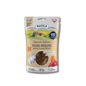 baltica mięsne paski królik z marchewką, przekąski dla maltańczyka